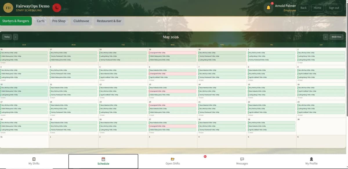 Department Schedule