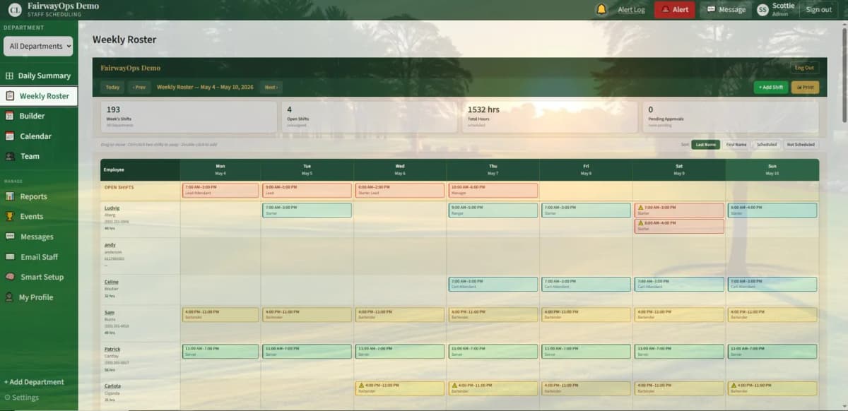 Weekly Roster